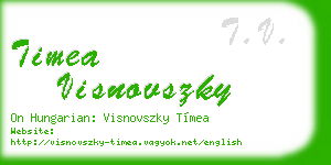 timea visnovszky business card